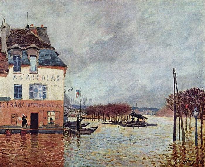 Alfred Sisley uberschwemmung in Port Marly china oil painting image